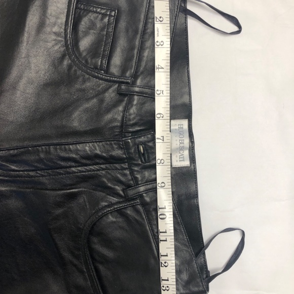 Luxe Black Leather Pants, Hugo Buscati Collection - Picture 3 of 12